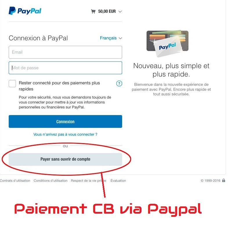 paiement cb via paypal