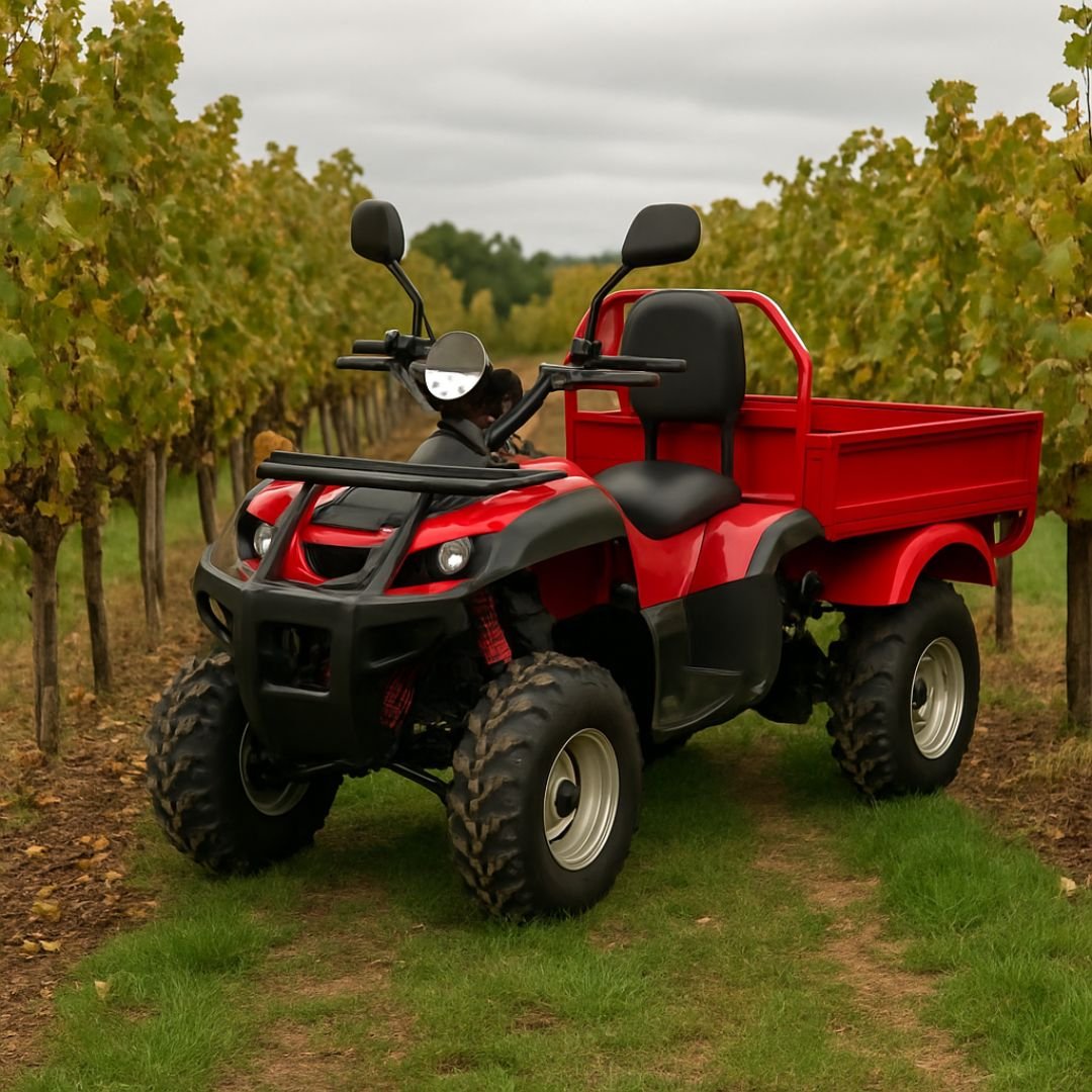 quad 200cc red utilitaire homologue vignoble